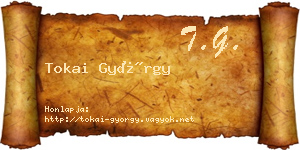 Tokai György névjegykártya